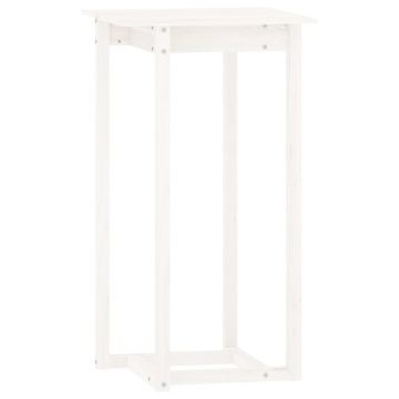 Set mobilier de bar, 3 piese, alb, lemn masiv de pin - Img 6