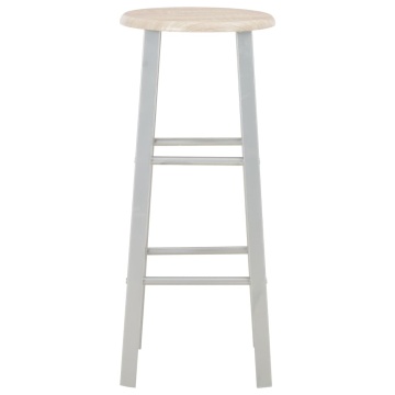 Set mobilier de bar, 3 piese, lemn și oțel - Img 6