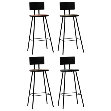 Set mobilier de bar, 5 piese, negru - Img 5