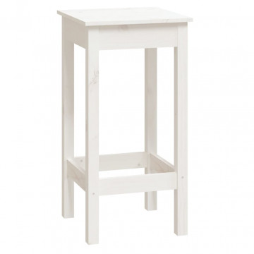Set mobilier de bar, 9 piese, alb, lemn masiv de pin - Img 4