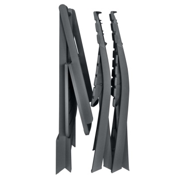 Set mobilier de bistro pliabil, 3 piese, antracit, plastic - Img 7