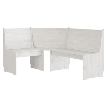 Set mobilier de bucătărie, 3 piese, alb, lemn masiv de pin - Img 8