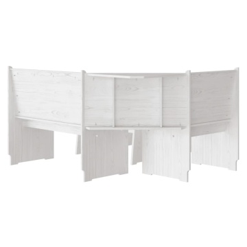 Set mobilier de bucătărie, 3 piese, alb, lemn masiv de pin - Img 4