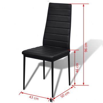 Set mobilier de bucătărie, cinci piese, negru - Img 6