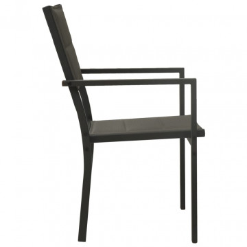 Set mobilier de exterior, 3 piese, oțel - Img 6