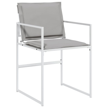 Set mobilier de grădină, 11 piese, cu perne, alb, textilenă - Img 4