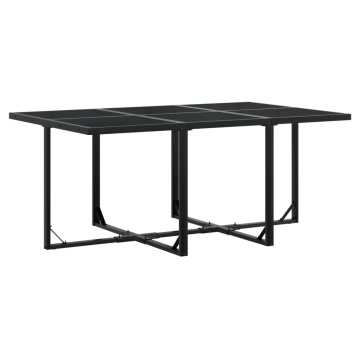 Set mobilier de grădină, 11 piese, cu perne, negru, textilenă - Img 3