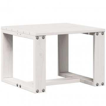 Set mobilier de grădină, 3 piese, alb, lemn masiv de pin - Img 7