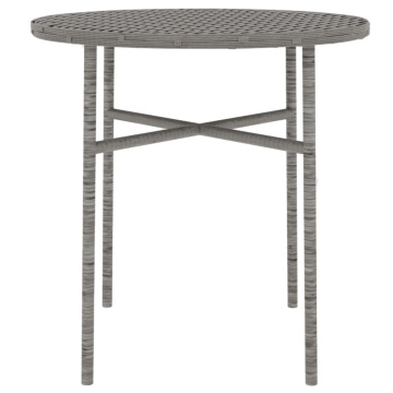 Set mobilier de grădină, 3 piese, gri, poliratan - Img 5