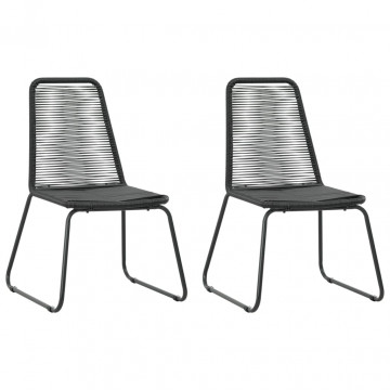 Set mobilier de grădină, 3 piese, negru, ratan PVC - Img 4