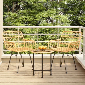 Set mobilier de grădină, 3 piese, poliratan - Img 1