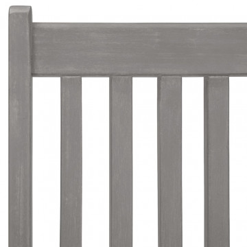 Set mobilier de grădină, 5 piese, gri, lemn masiv de acacia - Img 5