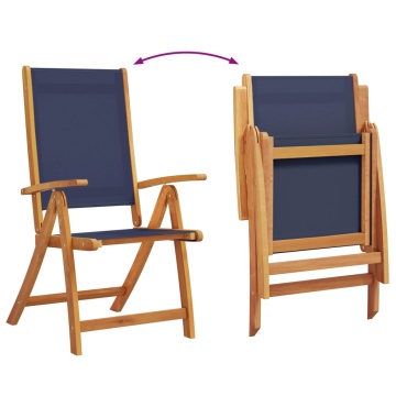 Set mobilier de grădină, 5 piese, lemn masiv acacia/textilenă - Img 6