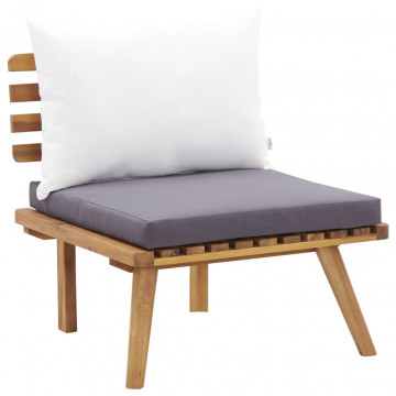Set mobilier de grădină, 5 piese, lemn masiv de acacia - Img 6