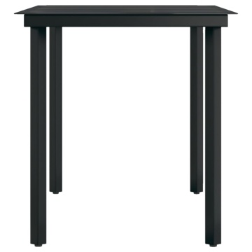 Set mobilier de grădină, 5 piese, maro și negru - Img 6