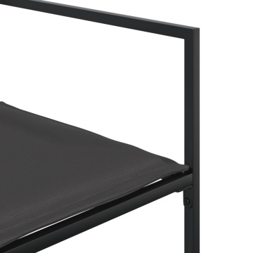 Set mobilier de grădină, 7 piese, cu perne, negru, textilenă - Img 8