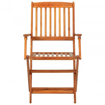 Set mobilier de grădină, 7 piese, lemn masiv de acacia - Img 5