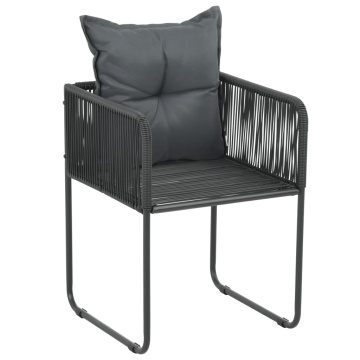 Set mobilier de grădină, 7 piese, negru, ratan PVC - Img 8
