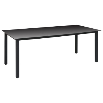 Set mobilier de grădină, 7 piese, negru - Img 3