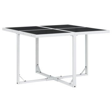 Set mobilier de grădină, 9 piese, cu perne, alb, textilenă - Img 3
