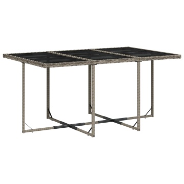 Set mobilier de grădină cu perne, 11 piese, gri, poliratan - Img 4