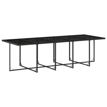 Set mobilier de grădină cu perne, 15 piese, negru, poliratan - Img 4