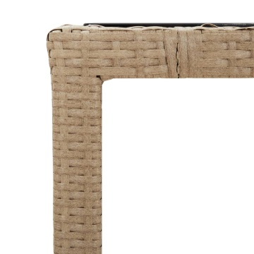Set mobilier de grădină cu perne, 3 piese, bej, poliratan - Img 7