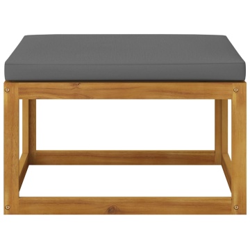 Set mobilier de grădină cu perne, 3 piese, lemn masiv de acacia - Img 5