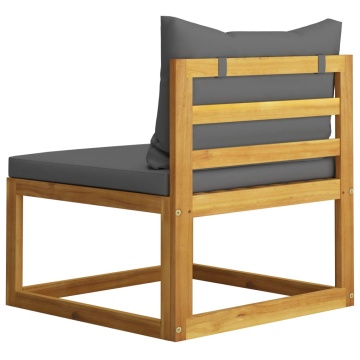 Set mobilier de grădină cu perne, 3 piese, lemn masiv de acacia - Img 8