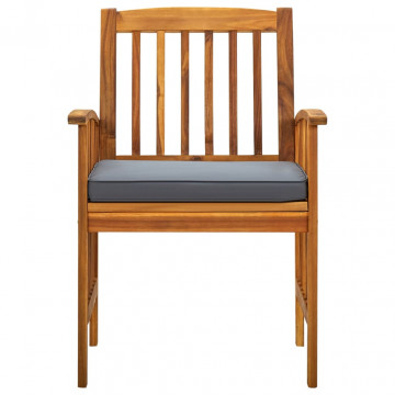 Set mobilier de grădină cu perne, 3 piese, lemn masiv salcâm - Img 4
