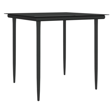 Set mobilier de grădină cu perne, 3 piese, poliratan și oțel - Img 5