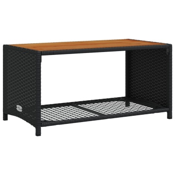 Set mobilier de grădină cu perne, 4 piese, negru, poliratan - Img 7