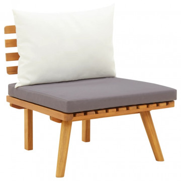 Set mobilier de grădină cu perne, 5 piese, lemn masiv acacia - Img 7