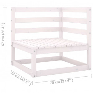 Set mobilier de grădină cu perne, 5 piese, lemn masiv de pin - Img 7