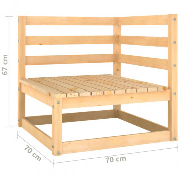 Set mobilier de grădină cu perne, 5 piese, lemn masiv de pin - Img 5
