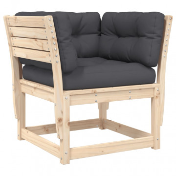 Set mobilier de grădină cu perne, 5 piese, lemn masiv de pin - Img 3