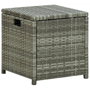 Set mobilier de grădină cu perne, 6 piese, gri, poliratan - Img 6