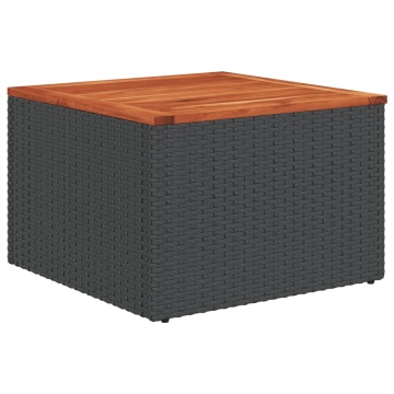 Set mobilier de grădină cu perne, 6 piese, negru, poliratan - Img 5