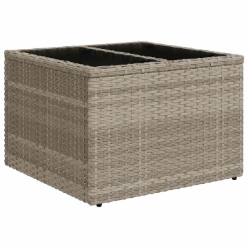 Set mobilier de grădină cu perne, 8 piese gri deschis poliratan - Img 8
