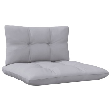 Set mobilier de grădină cu perne, 8 piese, gri, lemn de pin - Img 8