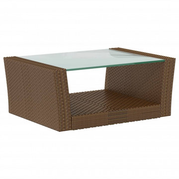 Set mobilier de grădină cu perne, 8 piese, maro, poliratan - Img 6