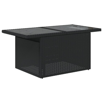 Set mobilier de grădină cu perne, 8 piese, negru, poliratan - Img 5