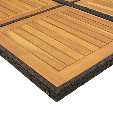 Set mobilier de grădină cu perne, 9 piese, negru, poliratan - Img 6
