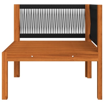 Set mobilier grădină cu perne, 6 piese, crem lemn masiv acacia - Img 5