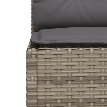 Set mobilier grădină cu perne, 6 piese, gri, poliratan - Img 5