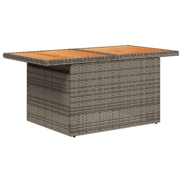 Set mobilier grădină cu perne, 6 piese, gri, poliratan - Img 5