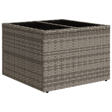 Set mobilier grădină cu perne, 6 piese, gri, poliratan - Img 6