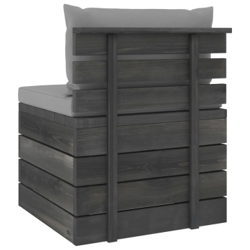 Set mobilier grădină din paleți, 2 piese, cu perne, lemn de pin - Img 8