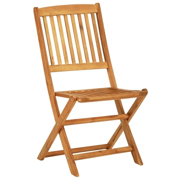Set mobilier grădină pliabil, 3 piese, lemn masiv acacia - Img 8