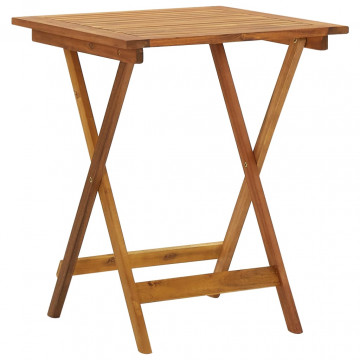 Set mobilier grădină pliabil, 3 piese, lemn masiv acacia - Img 3